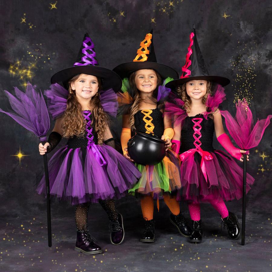 ハロウィン キッズ 魔女コスチューム