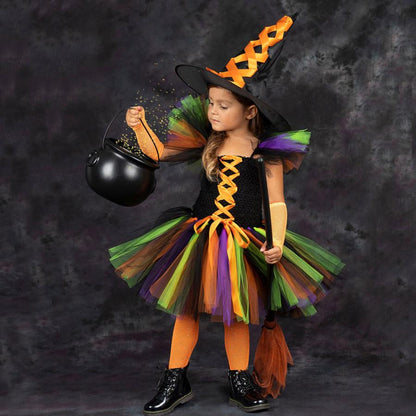 ハロウィン キッズ 魔女コスチューム