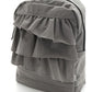 Stylish ruffled nylon backpack for girls with a harness, perfect for kindergarten, elementary school, outdoor activities, camping, and field trips. Ocean &amp; Ground DAYPACK SWEETS TIME