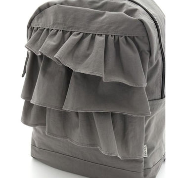 Stylish ruffled nylon backpack for girls with a harness, perfect for kindergarten, elementary school, outdoor activities, camping, and field trips. Ocean &amp; Ground DAYPACK SWEETS TIME