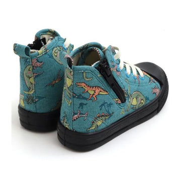 恐竜柄ハイカットスニーカー