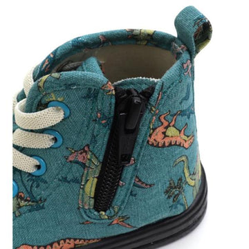 恐竜柄ハイカットスニーカー