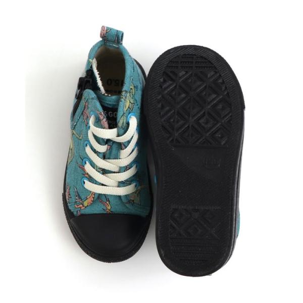 恐竜柄ハイカットスニーカー