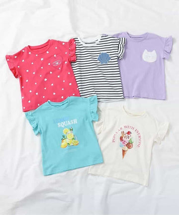 apres les cours アソートモチーフ・ポケットTシャツ