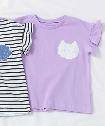 apres les cours アソートモチーフ・ポケットTシャツ