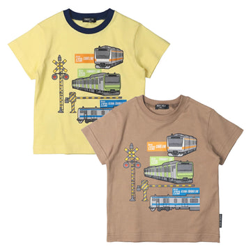 Hungry Heart 在来線電車プリント半袖Ｔシャツ