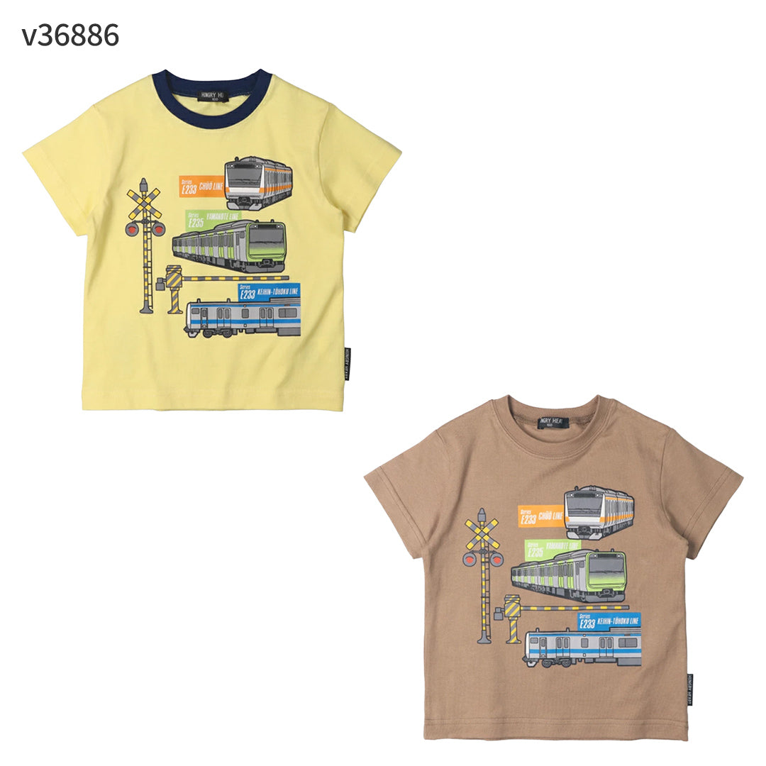Hungry Heart 在来線電車プリント半袖Ｔシャツ