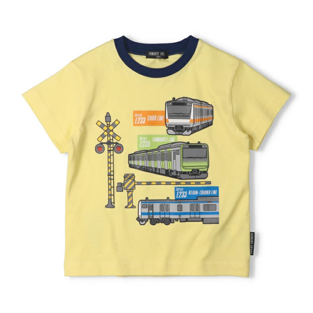 Hungry Heart 在来線電車プリント半袖Ｔシャツ