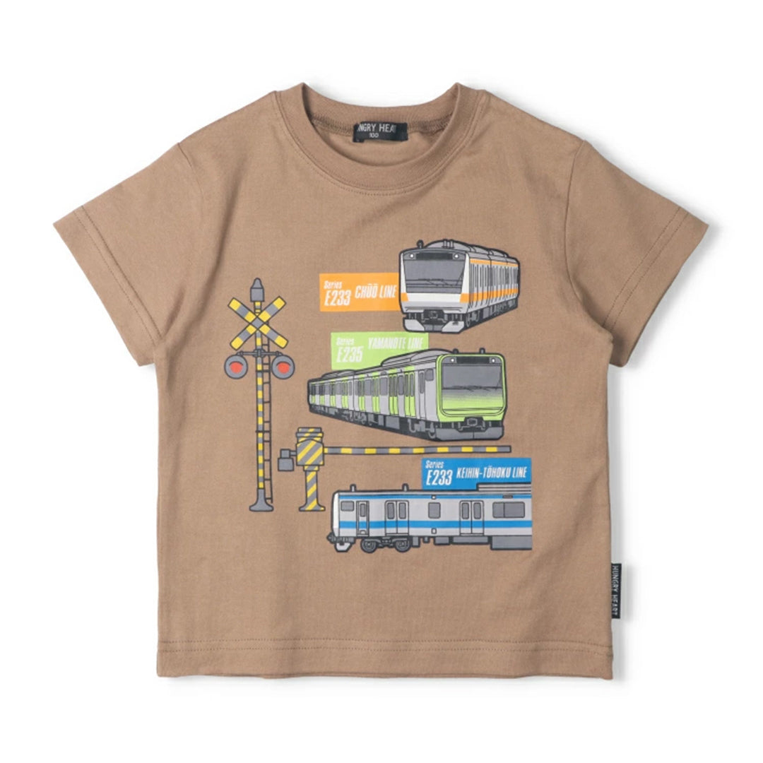 Hungry Heart 在来線電車プリント半袖Ｔシャツ