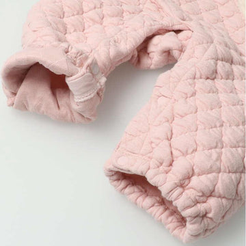 kid´s zoo ニットキルトハートポシェット付きオール