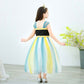 Princess Kids Fancy Dress Disney Halloween Cosplay Costume Dress Kids Baby Girl Costume Blue 100 110 120 130