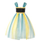 Princess Kids Fancy Dress Disney Halloween Cosplay Costume Dress Kids Baby Girl Costume Blue 100 110 120 130