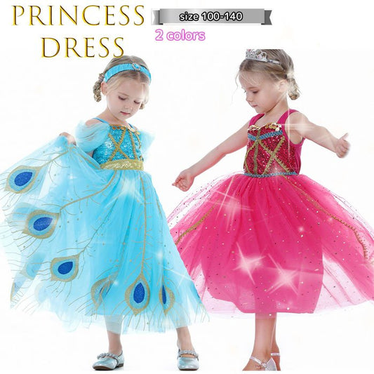 Children's costumes, Disney Princess Halloween cosplay costumes, dresses, kids, babies, girls, costumes, blue, 100, 110, 120, 130, 140