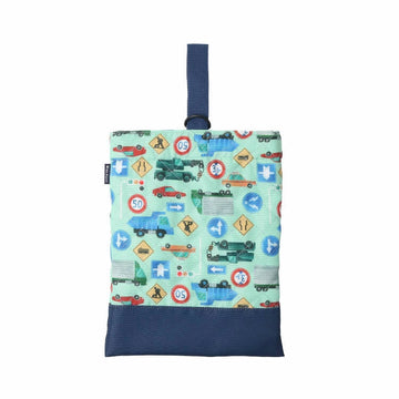 Kids Foret ユニコーン・恐竜・働く車・苺総柄シューズバッグ