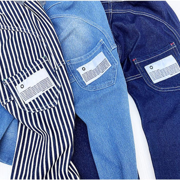 キッズ デニム ストレッチ パンツ サルエルパンツ ズボン ボトムス 子ども 男の子 女の子 細身 スキニー 保育園幼稚園 小学生 オフィシャルチーム