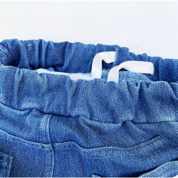 キッズ デニム ストレッチ パンツ サルエルパンツ ズボン ボトムス 子ども 男の子 女の子 細身 スキニー 保育園幼稚園 小学生 オフィシャルチーム