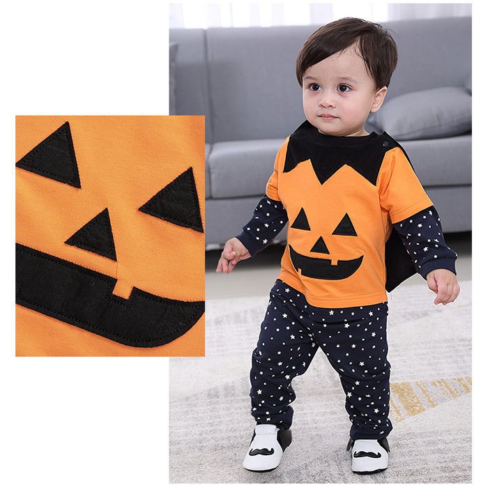 ハロウィン コスプレ 仮装 赤ちゃん 子供 ベビー かぼちゃ パンプキン 80