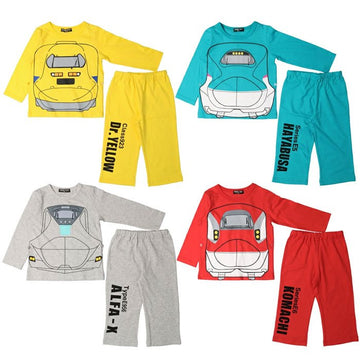 パジャマ キッズ 子ども 電車 新幹線 こまち ドクターイエロー はやぶさ 長袖 秋 冬 春 保育園 幼稚園 男の子