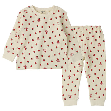 Strawberry pattern ivory